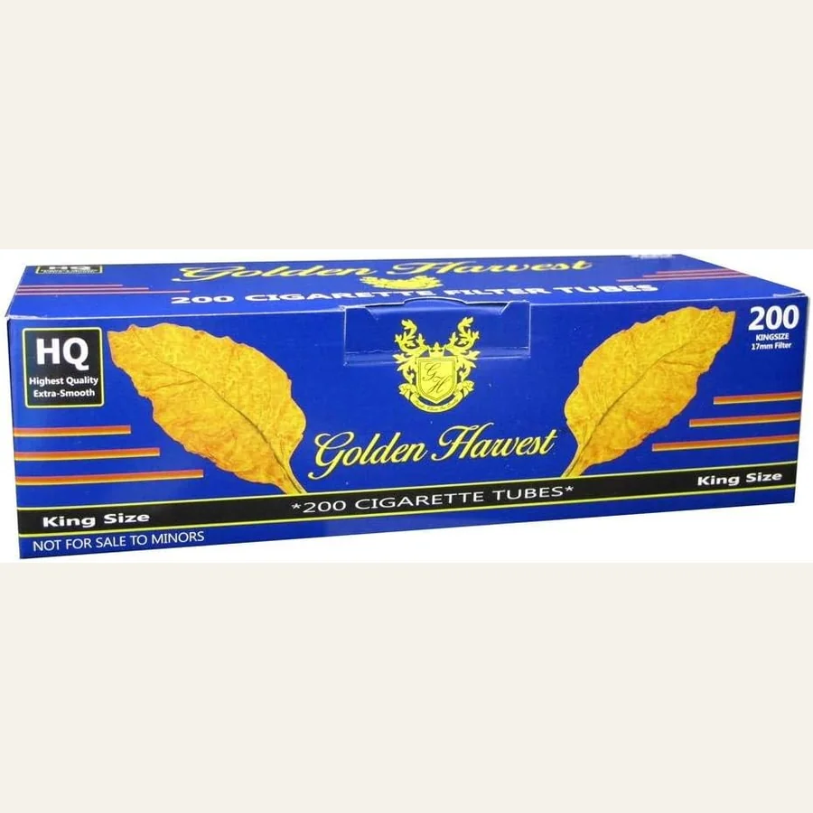 Golden Harvest Blue King Size cigarette filter tubes five box pack