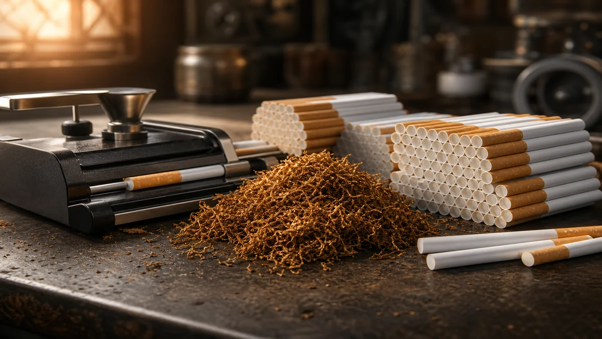 Cigarette tubes and tobacco injector setup
